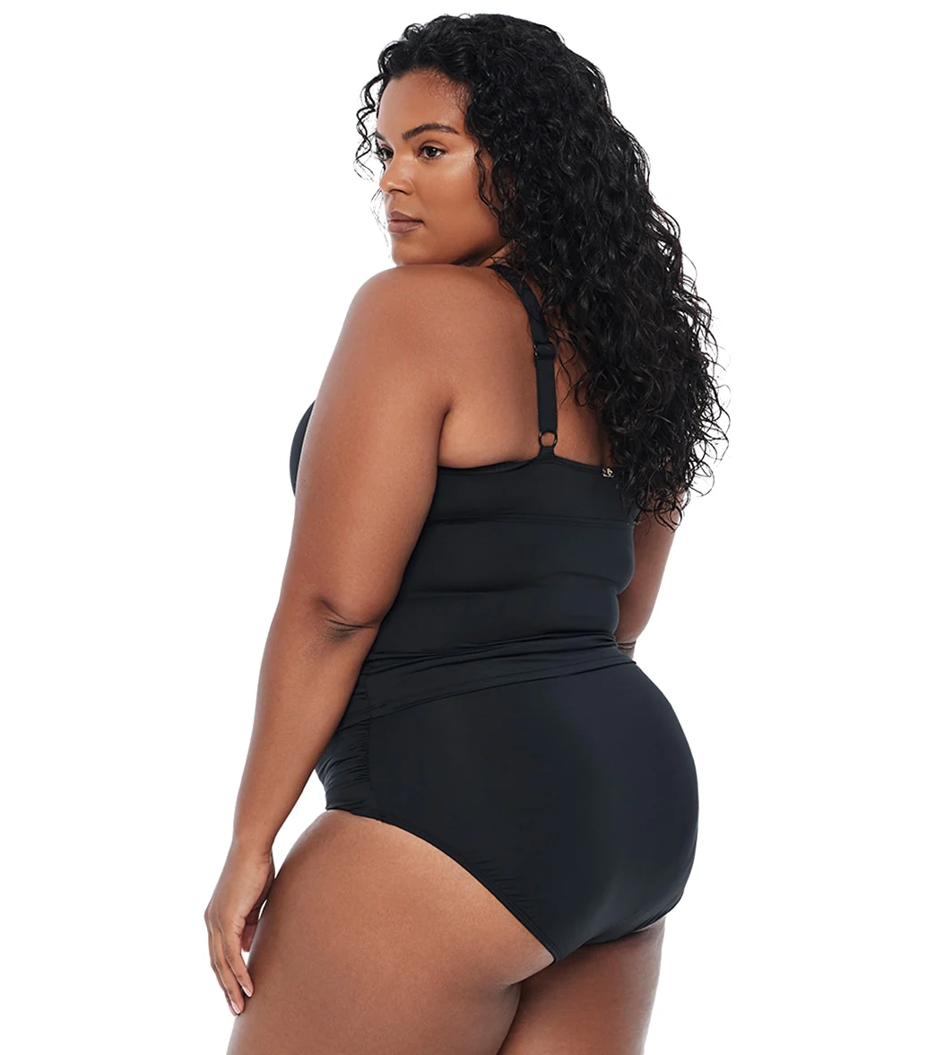 Lauren Ralph Lauren Women's Plus Size Beach Club High Neck Tankini Top - Image 2