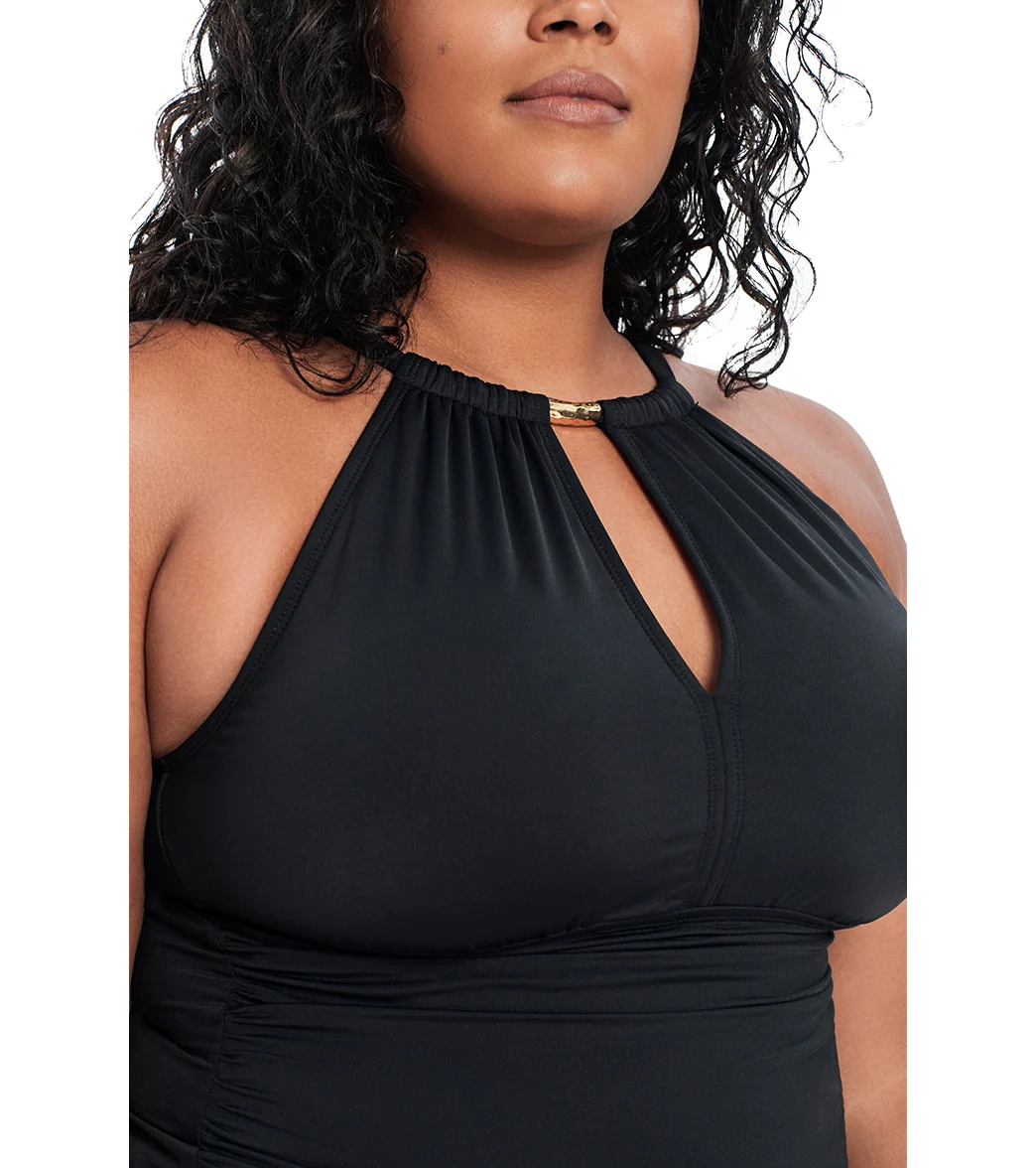 Lauren Ralph Lauren Women's Plus Size Beach Club High Neck Tankini Top - Image 4