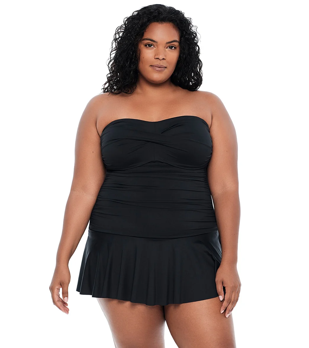 Lauren Ralph Lauren Women's Plus Size Beach Club Skirted One Piece Swimsuit - Image 4