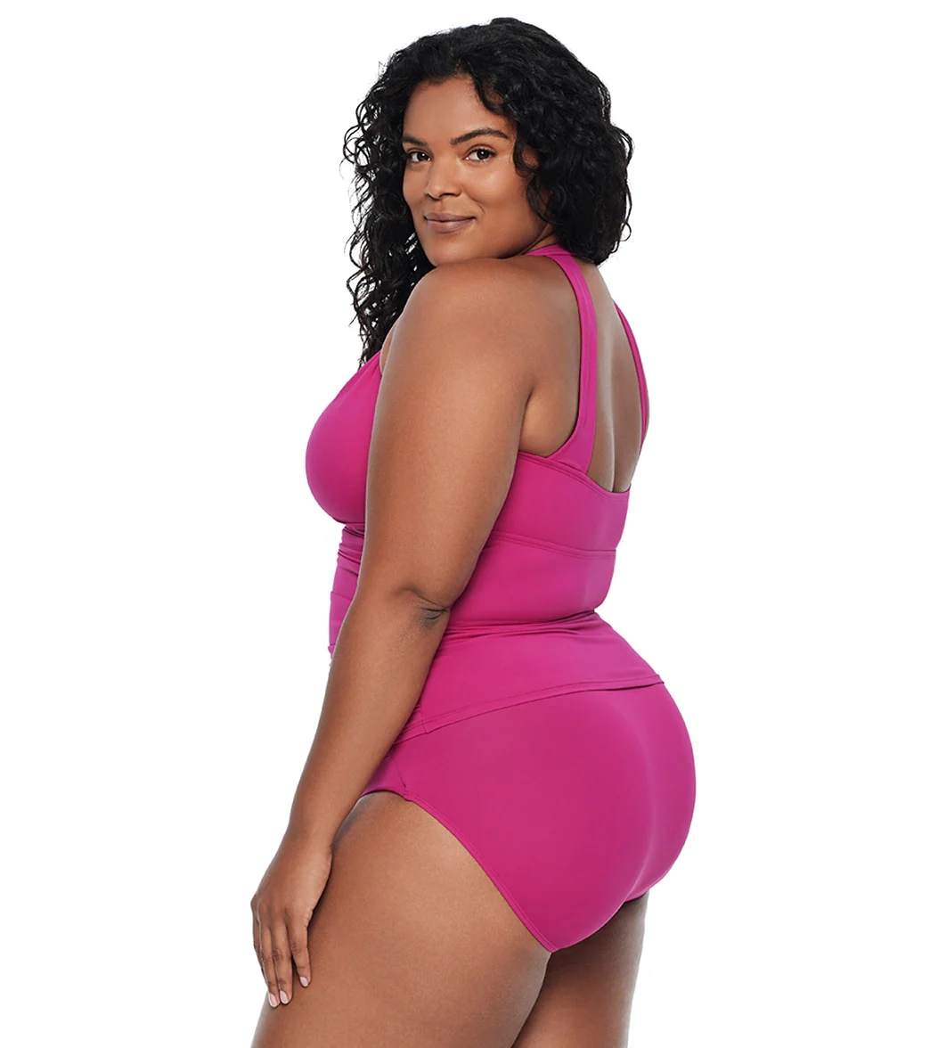 Lauren Ralph Lauren Women's Plus Size Beach Club Tankini Top - Image 2