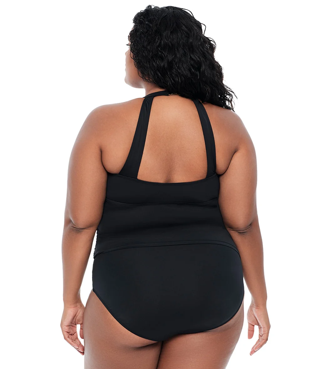 Lauren Ralph Lauren Women's Plus Size Beach Club Tankini Top - Image 9