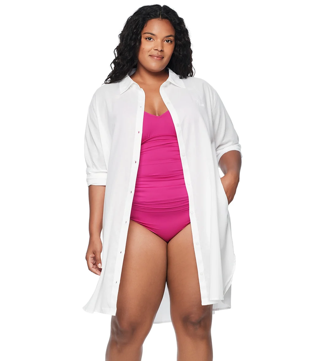 Lauren Ralph Lauren Women's Plus Size Maxi Beach Shirt - Image 5