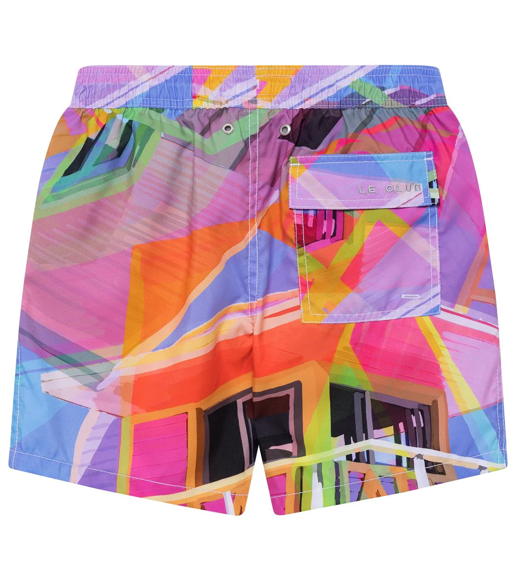 LE CLUB Boys' Miami Beach Tower 2 Swim Trunks (Toddler, Little Kid, Big Kid) - Image 2