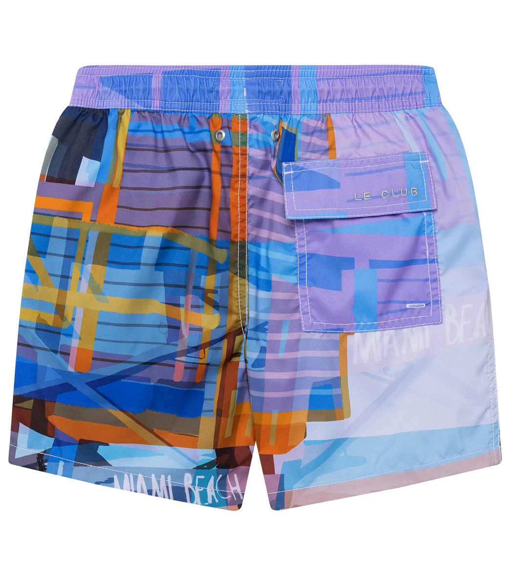 LE CLUB Boys' Miami Beach Tower 2 Swim Trunks (Toddler, Little Kid, Big Kid) - Image 2