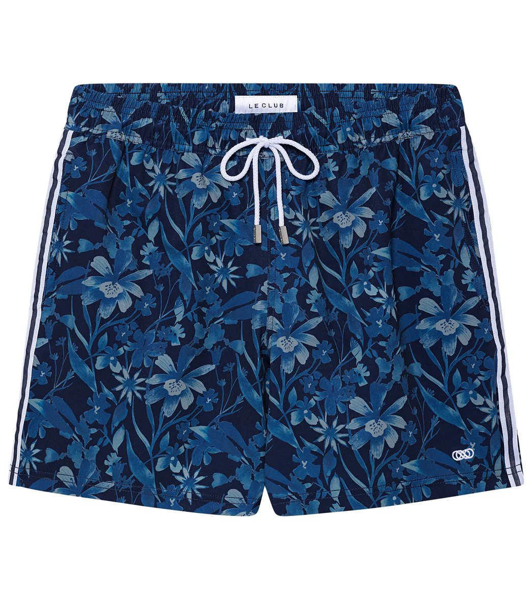LE CLUB Men's Indigo Stretch Swim Trunks - Image 4
