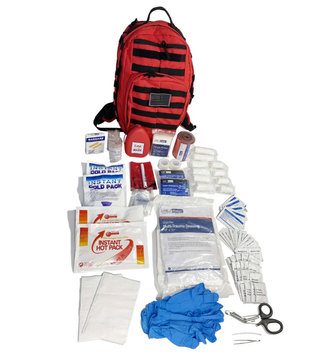 LINE2Design Emergency Medical Stop Bleeding First Aid Kit, Tactical MOLLE Backpack Fully Stocked - Image 14