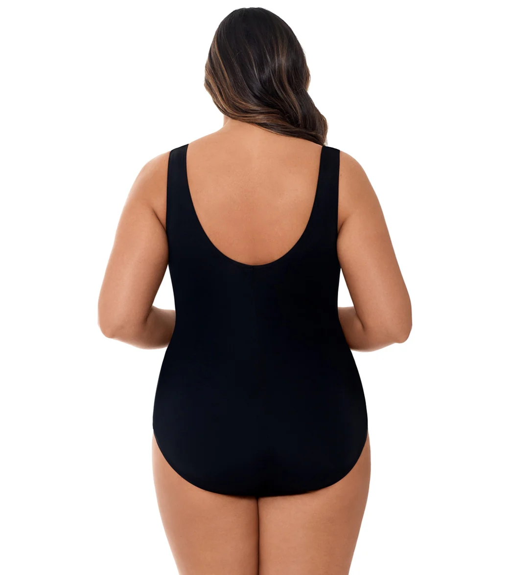 Longitude Plus Size Tulum Ruffle Surplice One Piece Swimsuit - Image 2