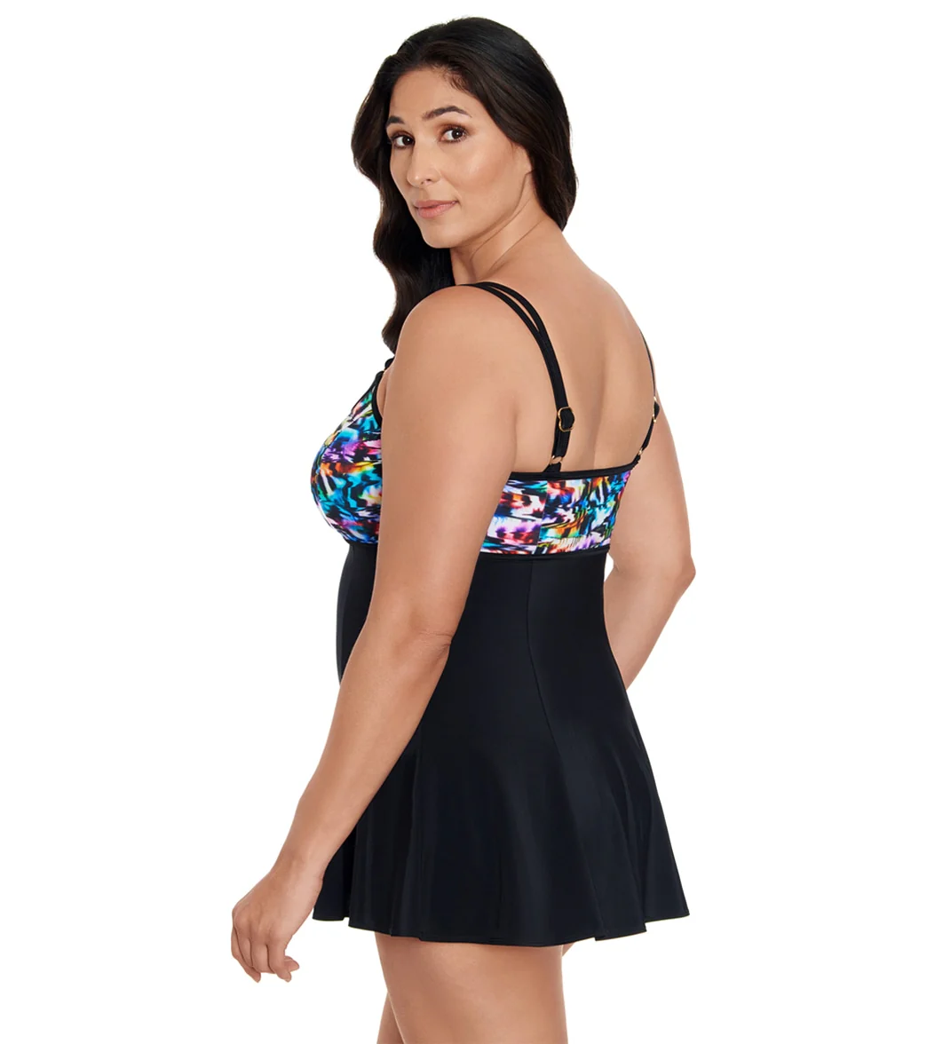 Longitude Women's Beach Craze Empire Princess Seam Swim Dress - Image 2