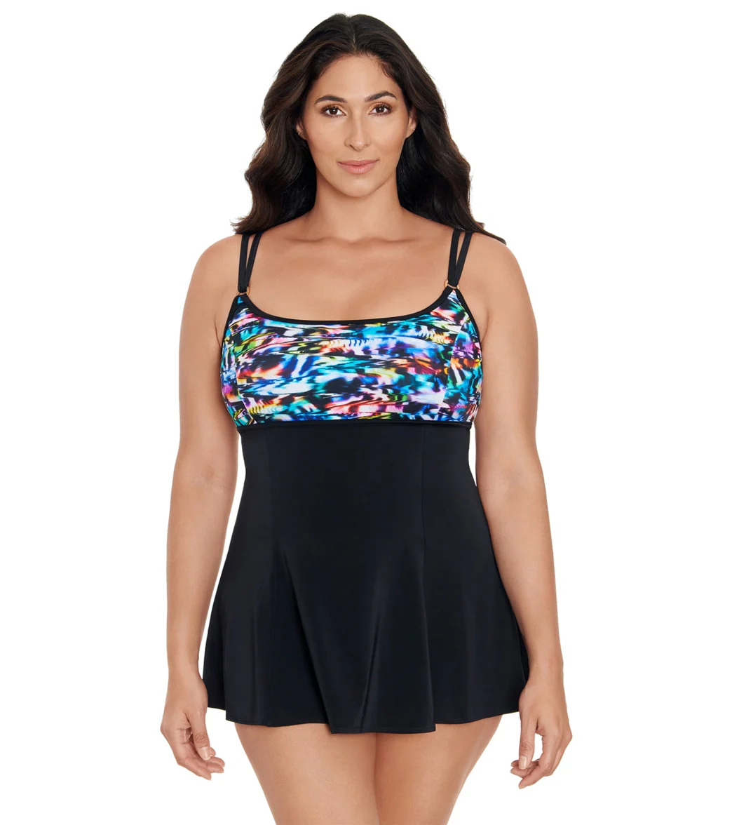 Longitude Women's Beach Craze Empire Princess Seam Swim Dress - Image 6