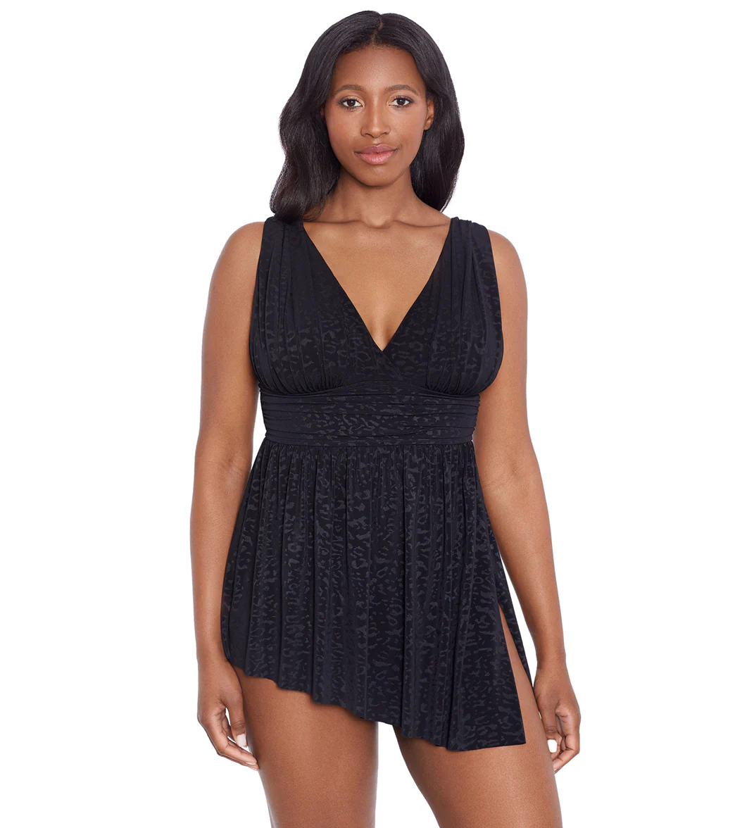 Longitude Women's Boss Lady Goddess Flyaway Long Torso Swim Dress - Image 9