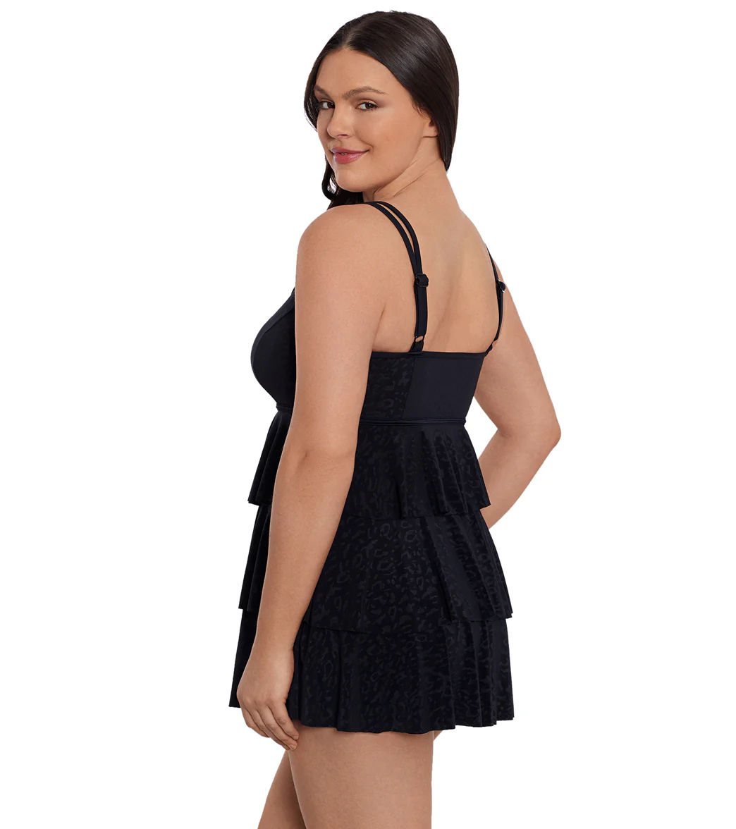 Longitude Women's Boss Lady Triple Tier Swim Dress - Image 2