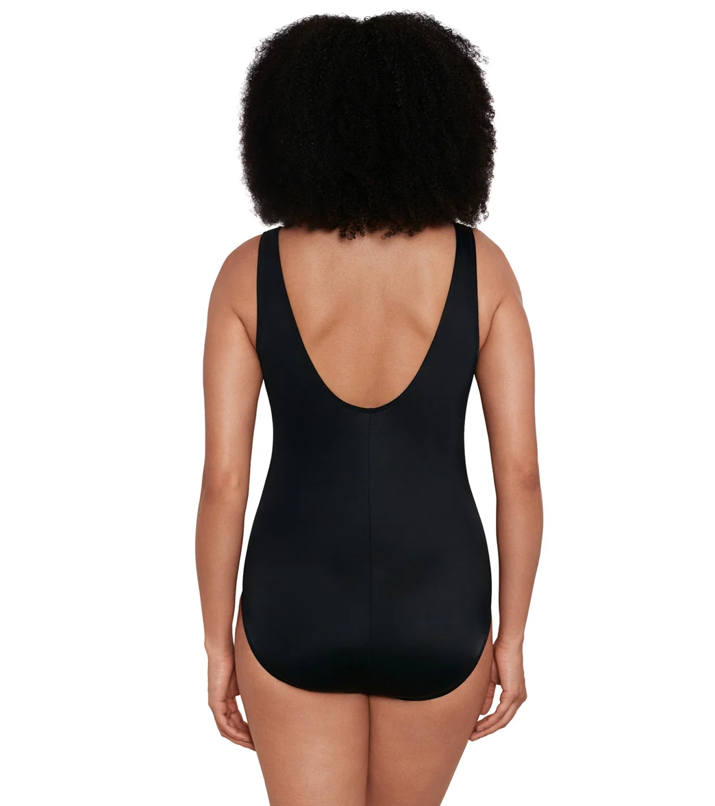 Longitude Women's Fan Club Fan Tank Long Torso One Piece Swimsuit - Image 3
