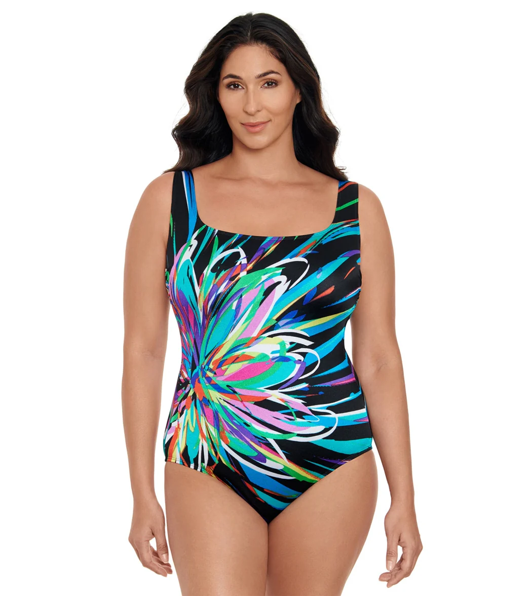 Longitude Women's Floral Burst One Piece Swimsuit - Image 7