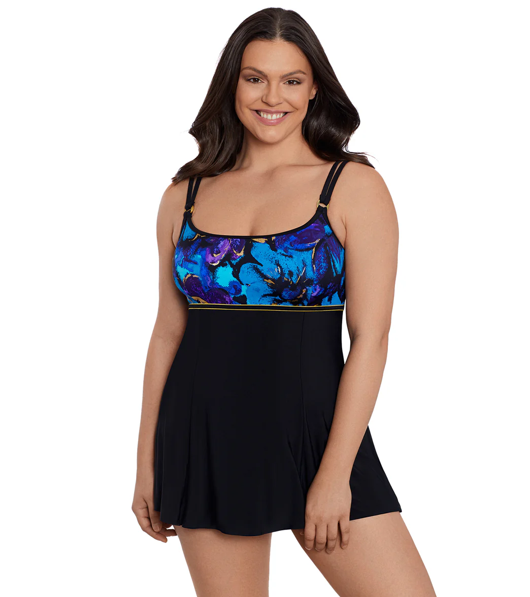 Longitude Women's Gypsy Empire Princess Seam Swim Dress - Image 8