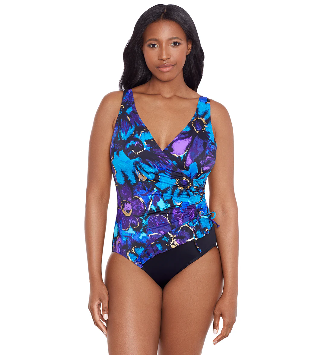 Longitude Women's Gypsy Ruffle Surplice One Piece Swimsuit - Image 8