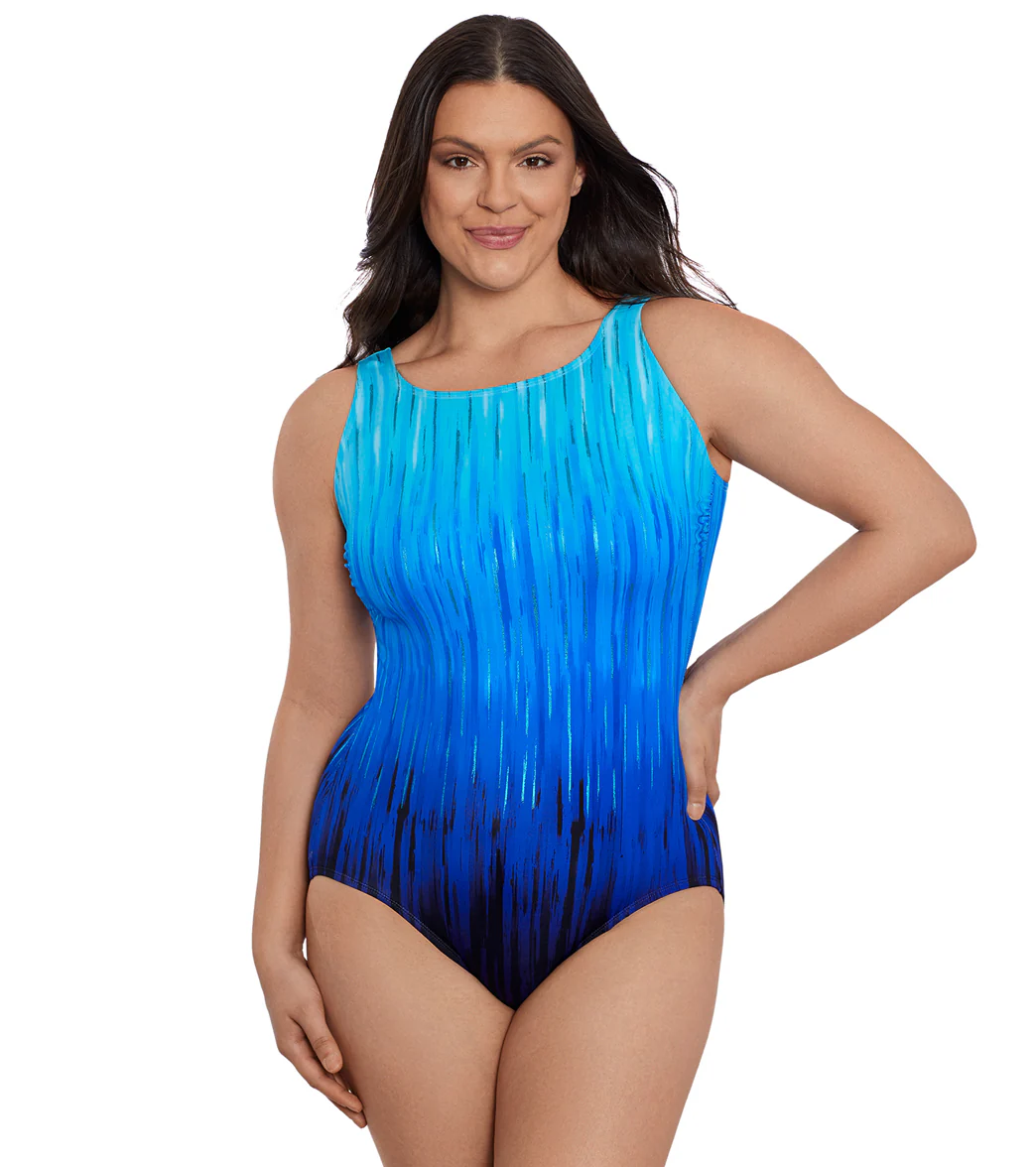 Longitude Women's High Energy Scoop High Neck Long Torso One Piece Swimsuit - Image 9