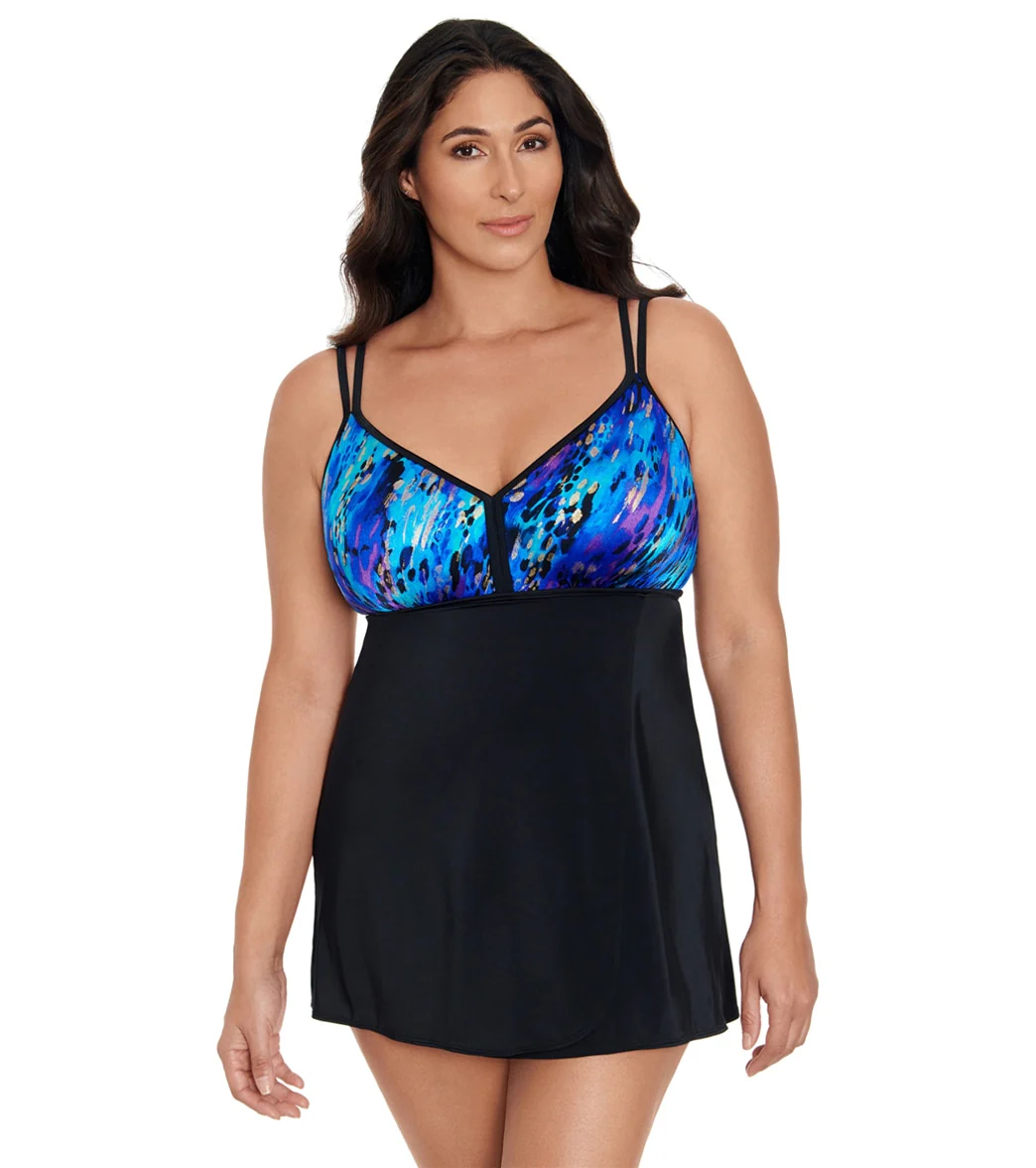 Longitude Women's Leopard High Flyaway Swim Dress - Image 6