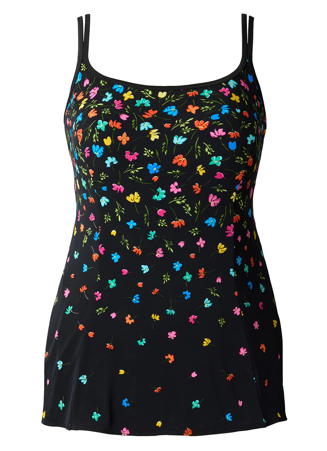 Longitude Women's Long Torso Little Flowers Princess Seam Swim Dress - Image 6