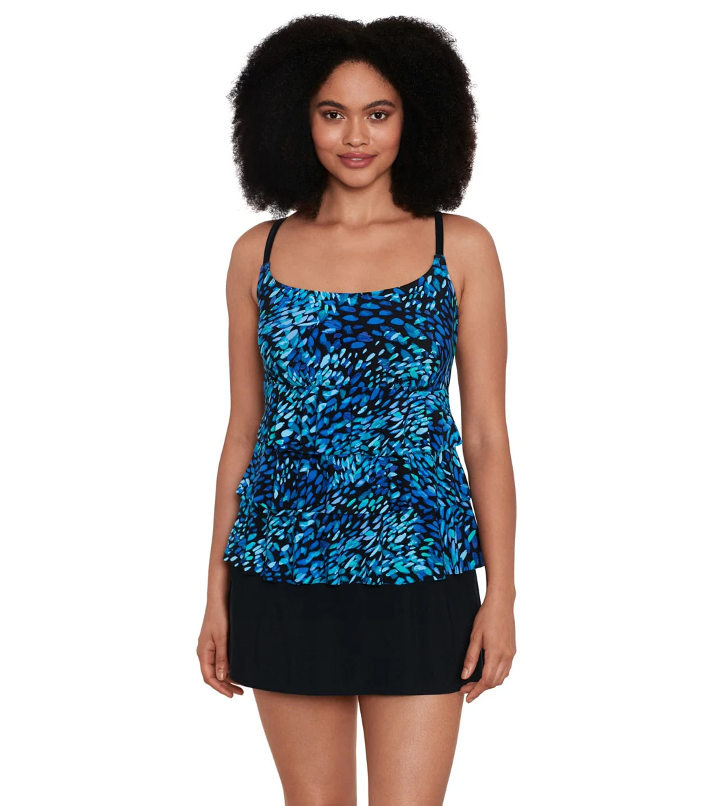 Longitude Women's Petals Apart  Ruffle Faux Skirtini Long Torso One Piece Swimsuit - Image 6