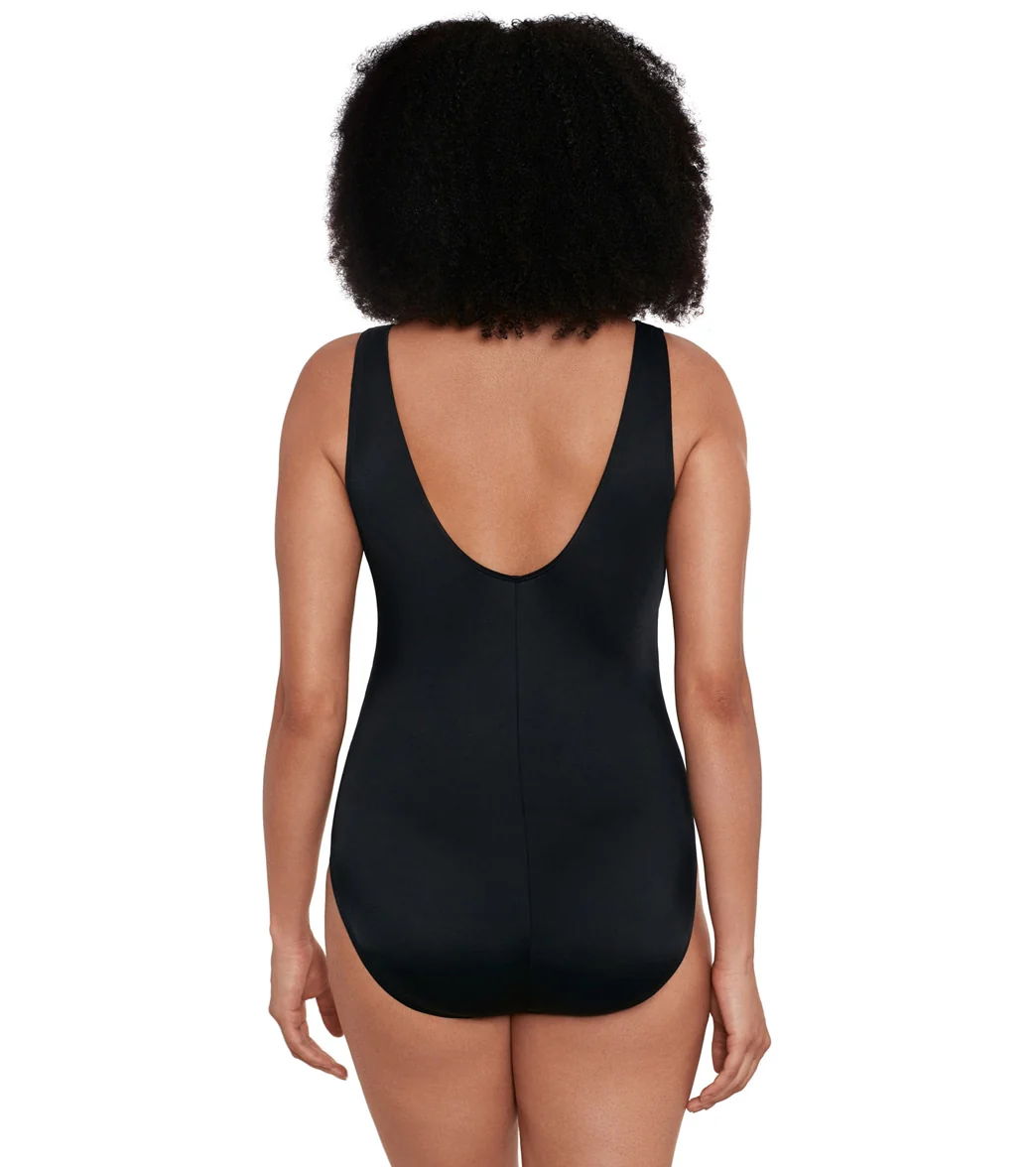 Longitude Women's Petals Apart Ruffle Surplice Long Torso One Piece Swimsuit - Image 3