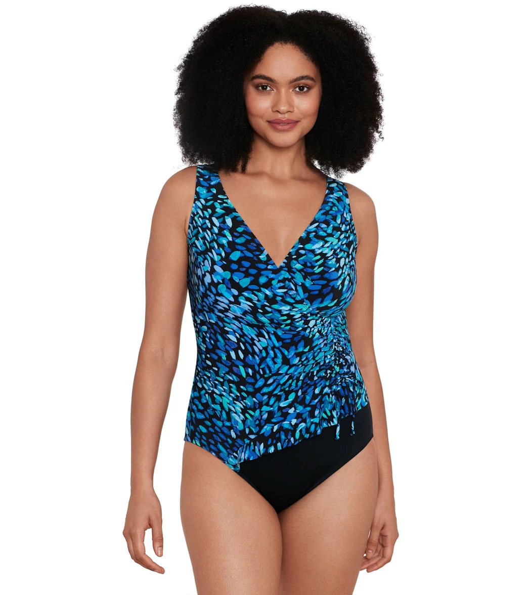 Longitude Women's Petals Apart Ruffle Surplice Long Torso One Piece Swimsuit - Image 8
