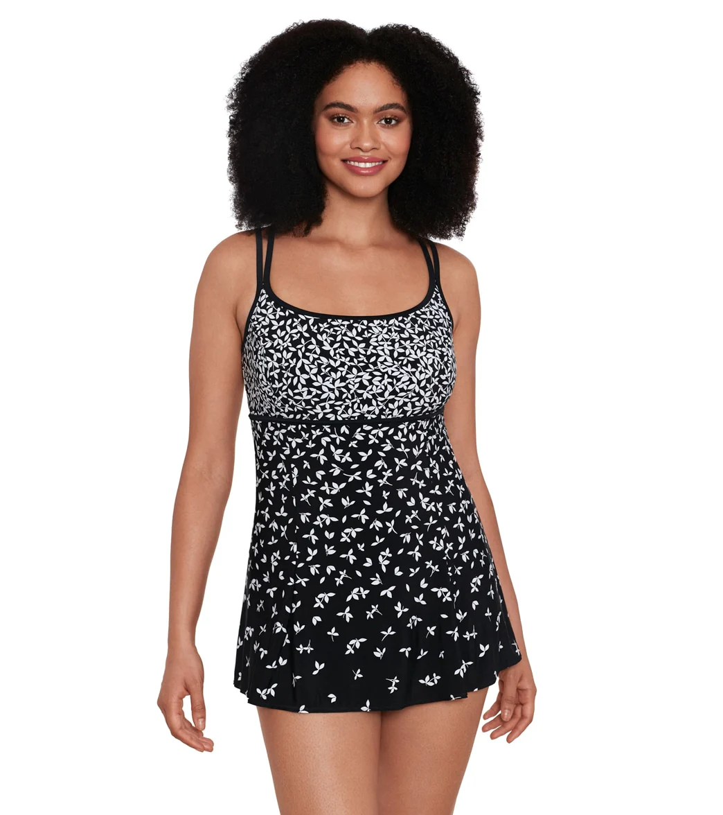 Longitude Women's Petals in Love Empire Princess Seam Long Torso Swim Dress - Image 2