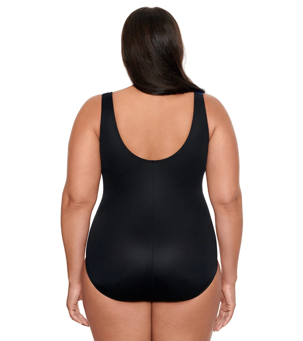Longitude Women's Plus Size Toucan Play Ruffle Surplice One Piece Swimsuit - Image 2