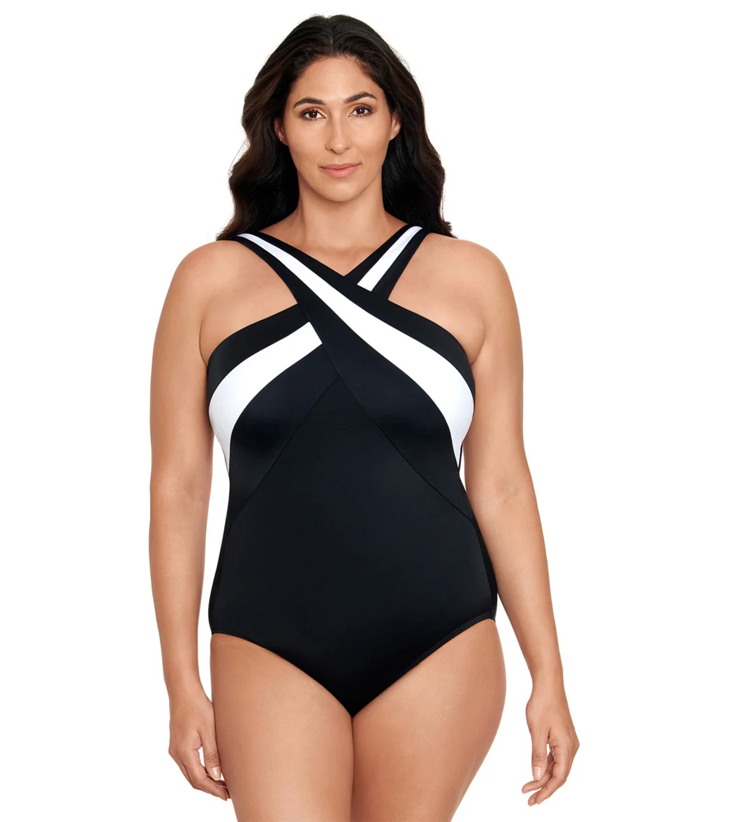 Longitude Women's Private Party Crossover One Piece Swimsuit - Image 6