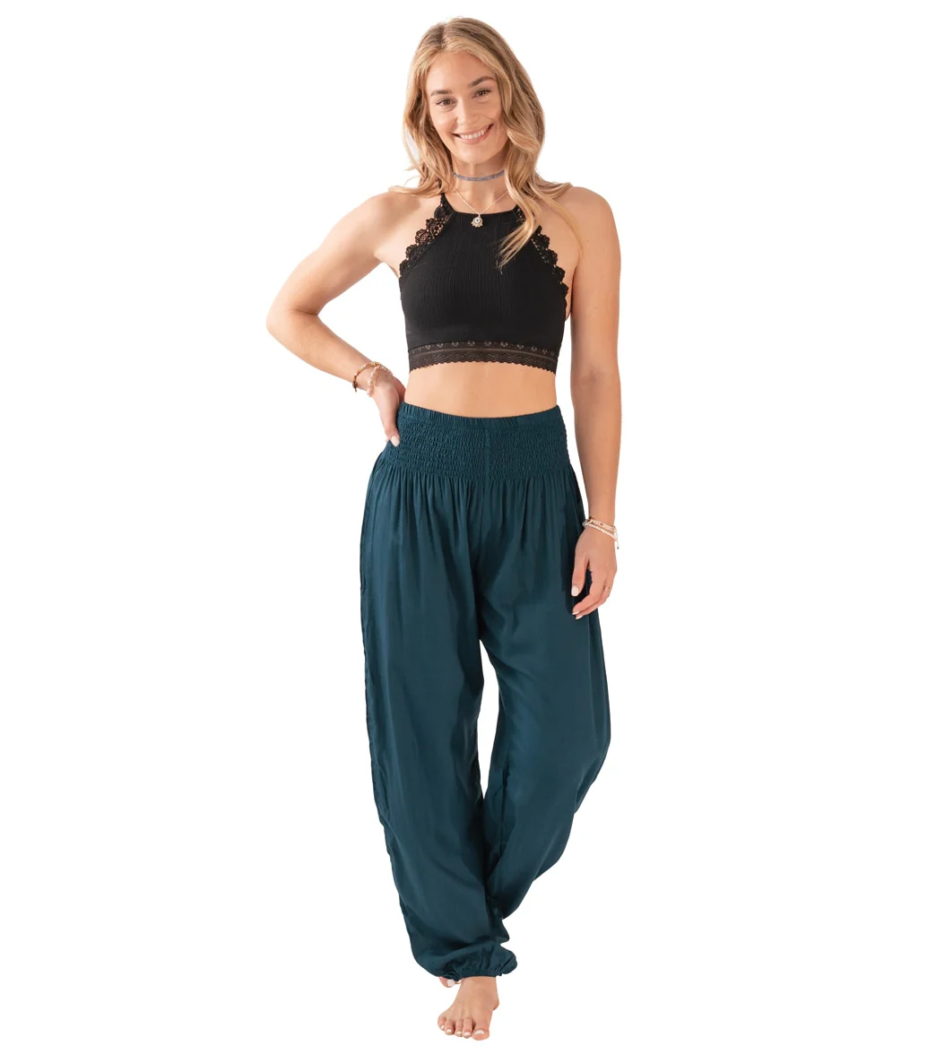 Lotus and Luna Deep Teal Harem Pants - Image 4