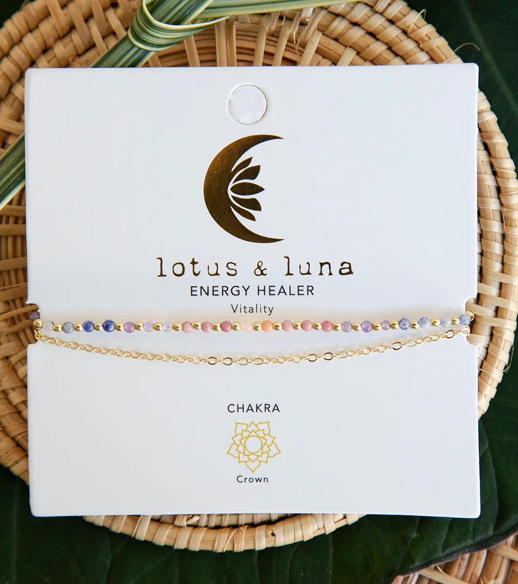 Lotus and Luna Energy Healer Amethyst Bracelet - Image 4