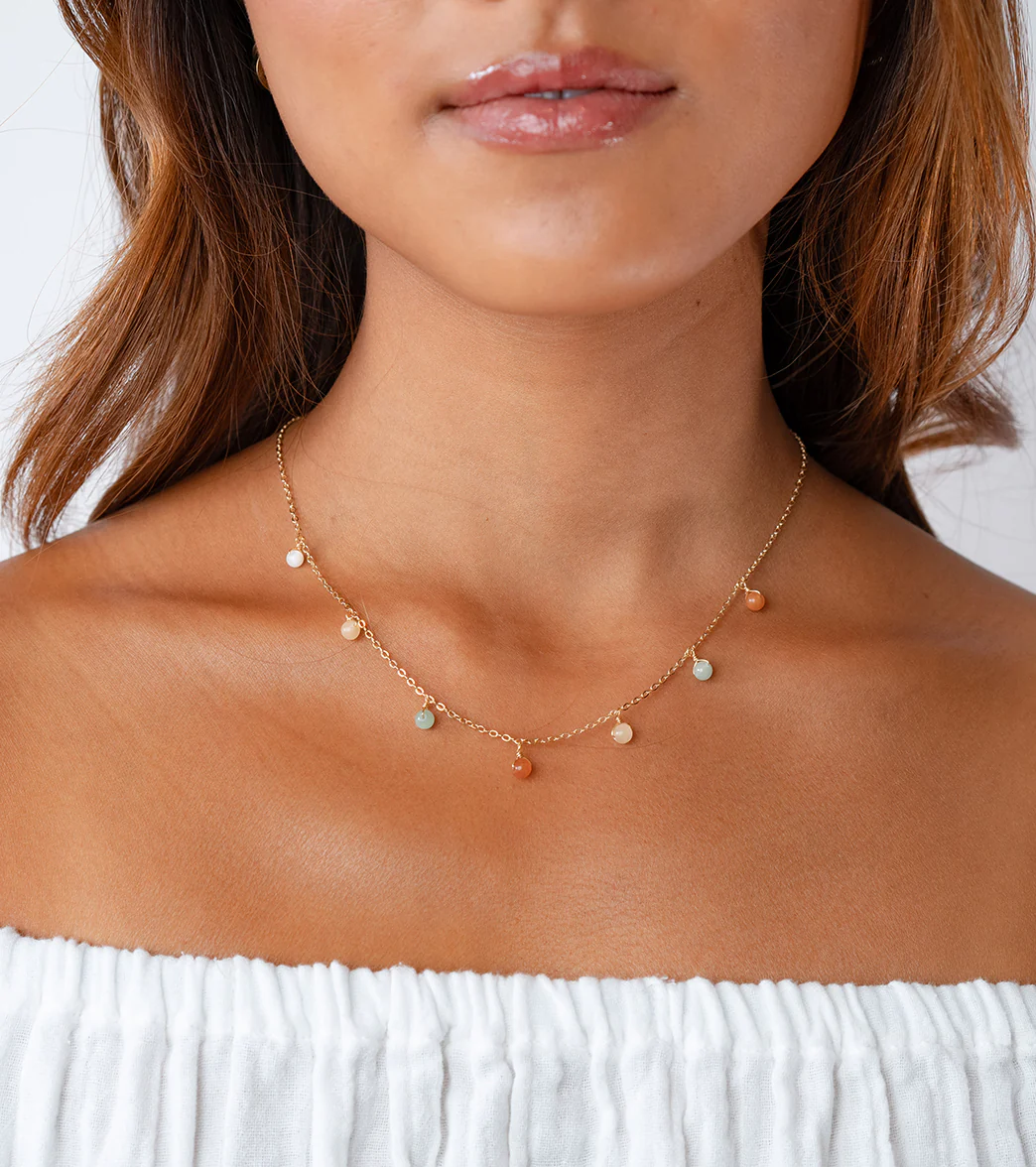 Lotus and Luna Imagination Mother of Pearl Dewdrop 4mm Necklace - Image 5