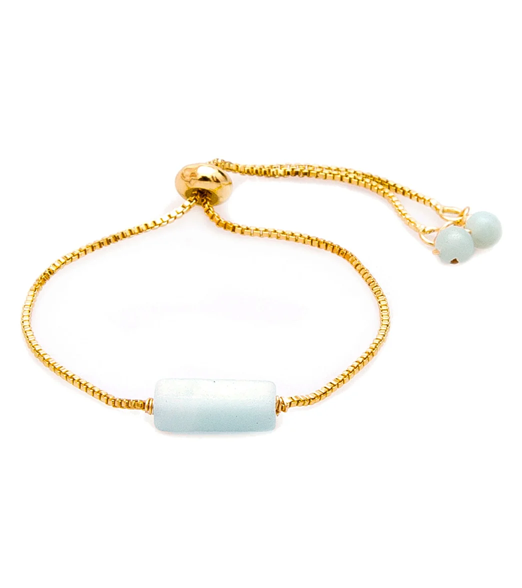 Lotus and Luna Inner Peace Amazonite Stone of the Earth Bracelet - Image 3