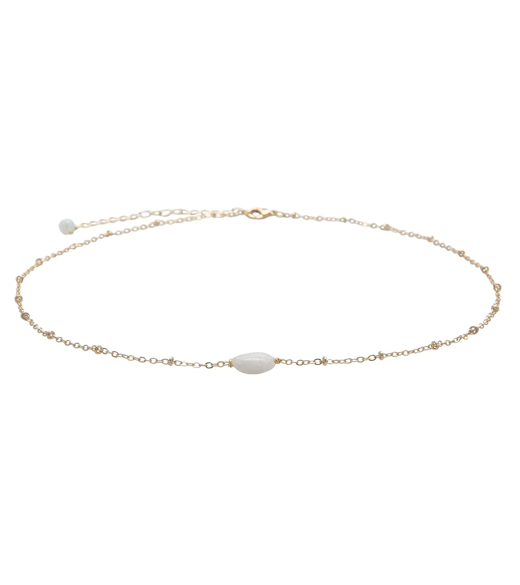 Lotus and Luna Intuition Stone of the Earth Necklace