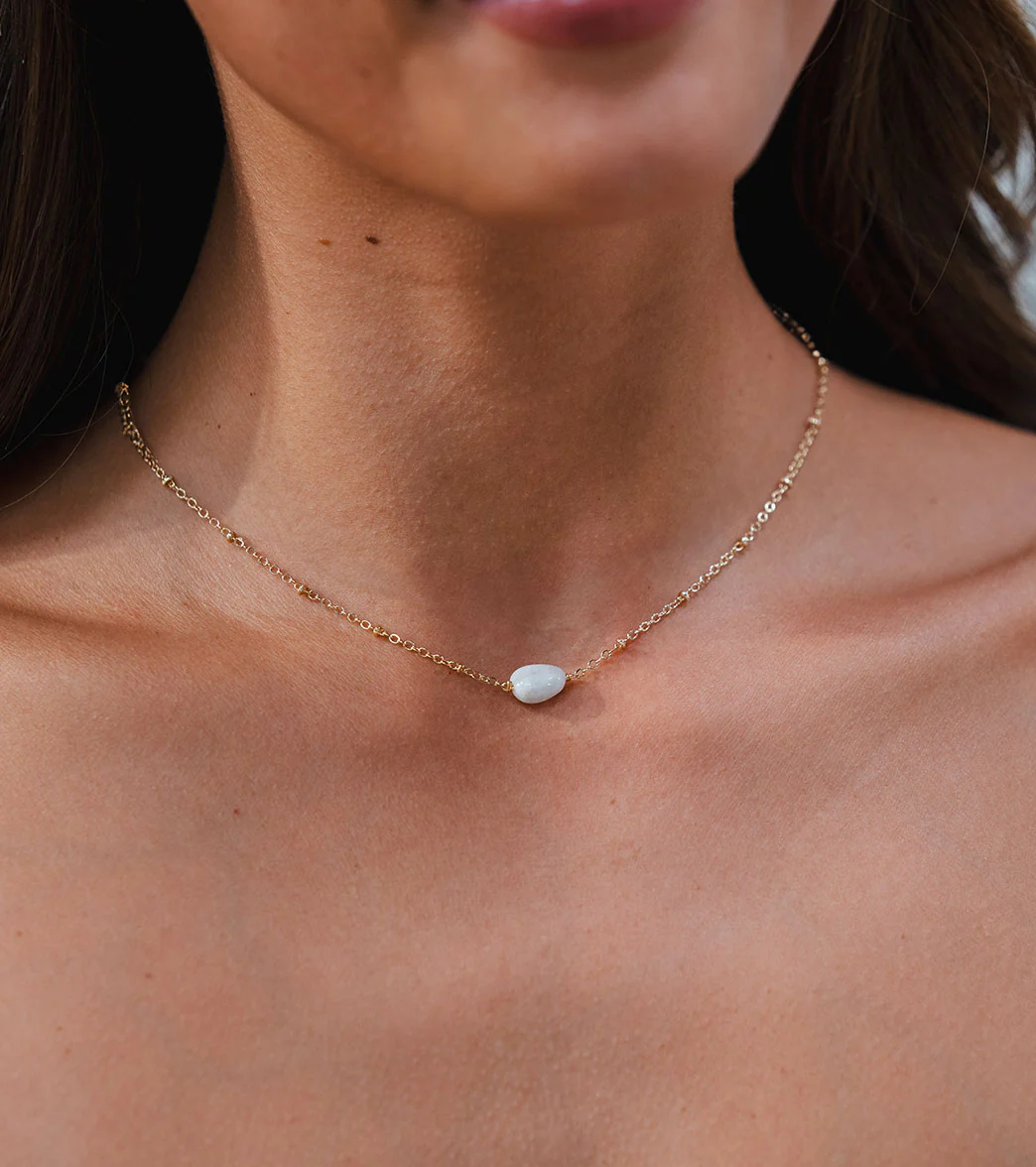 Lotus and Luna Intuition Stone of the Earth Necklace - Image 4
