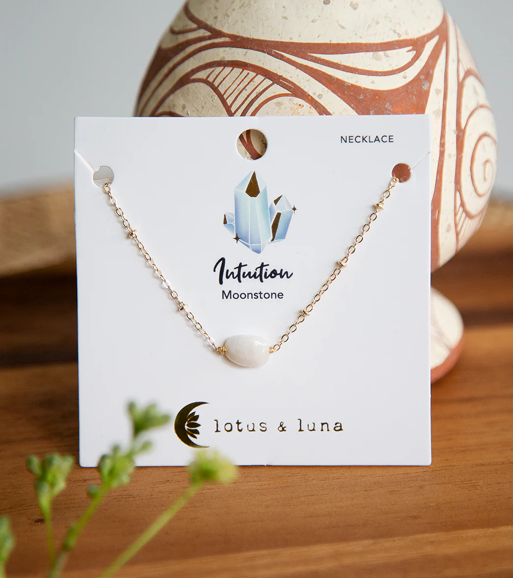 Lotus and Luna Intuition Stone of the Earth Necklace - Image 5