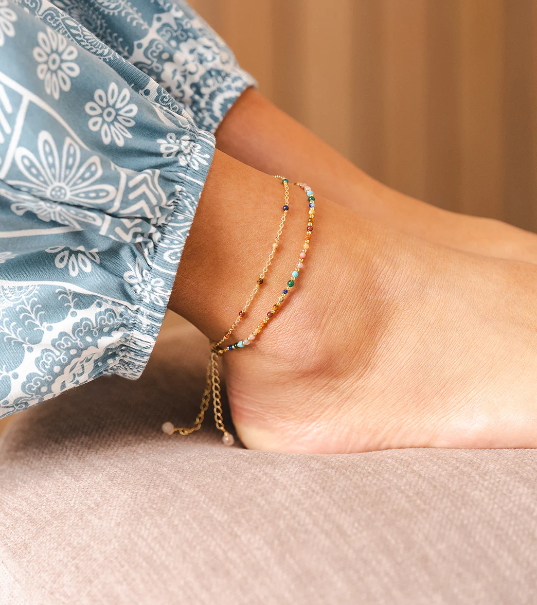 Lotus and Luna Master Healer Gold Anklet - Image 4