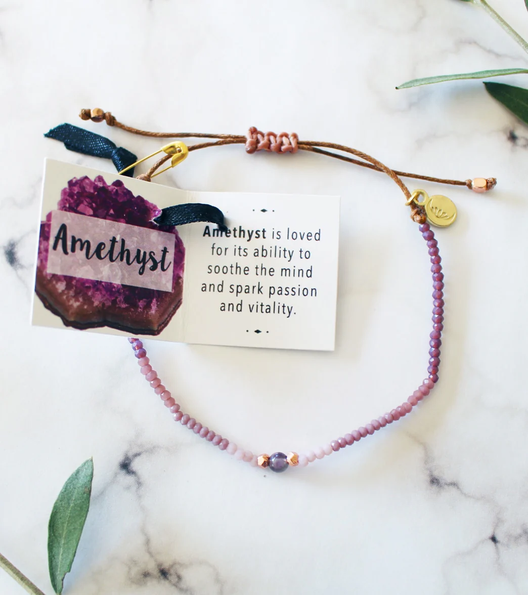 Lotus and Luna Vitality Amethyst Goddess Bracelet - Image 2