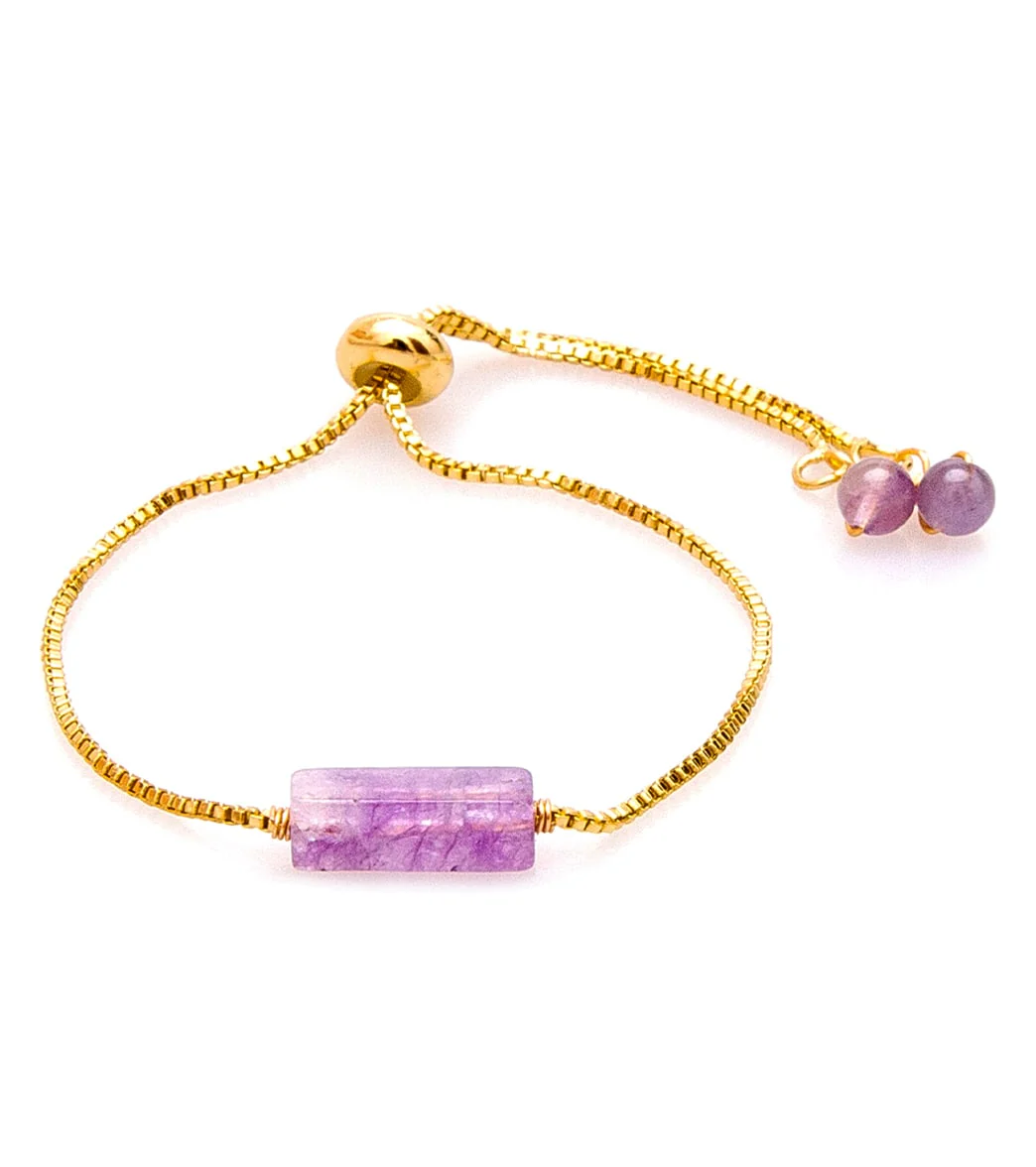 Lotus and Luna Vitality Amethyst Stone of the Earth Bracelet - Image 4