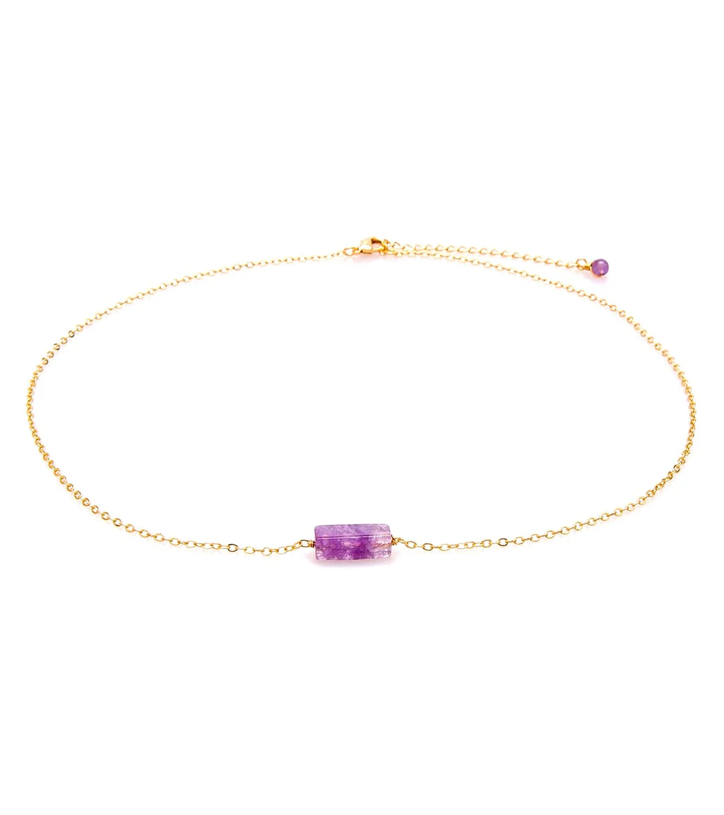 Lotus and Luna Vitality Amethyst Stone of the Earth Necklace - Image 3