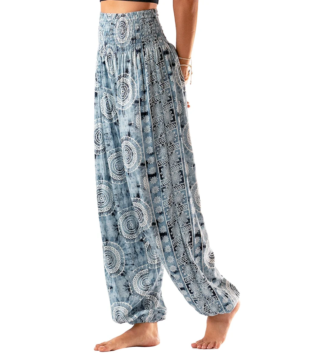 Lotus and Luna Watercolor Mandala Harem Pants - Image 9