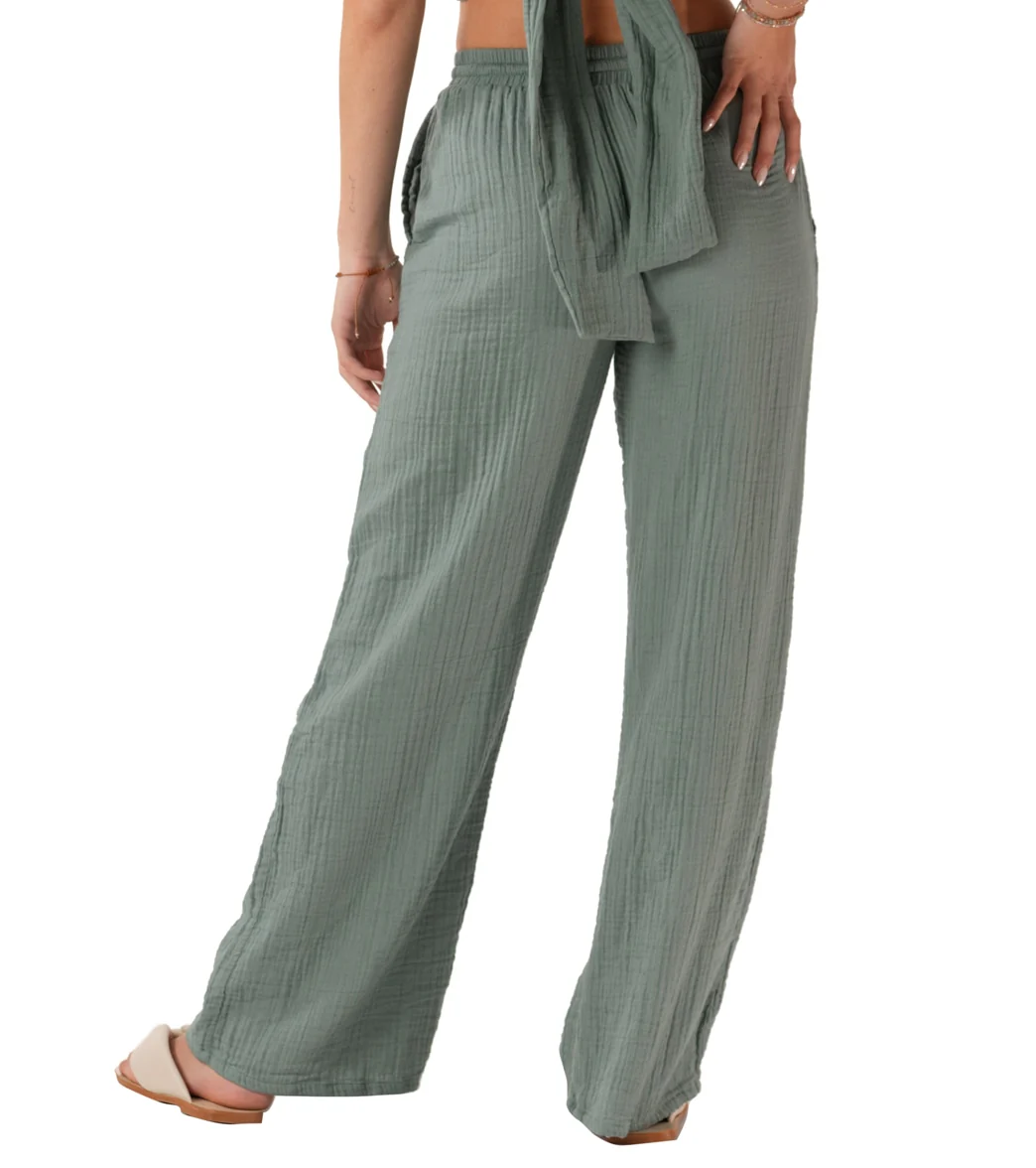 Lotus and Luna Wide Leg Cotton Pants with Pockets - Image 3