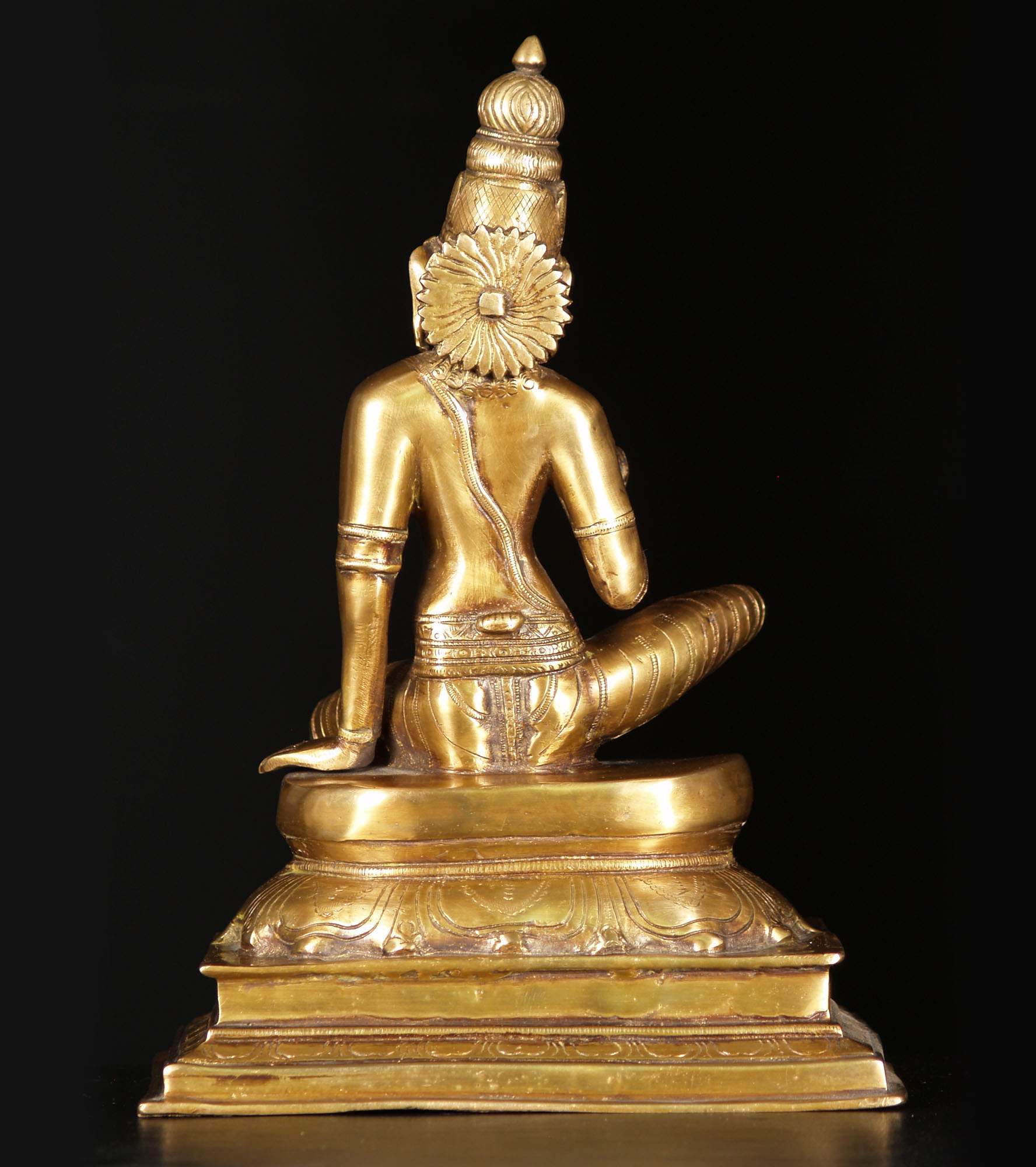 Lotus Sculpture Brass Bogashakti Statue 13" - Image 2