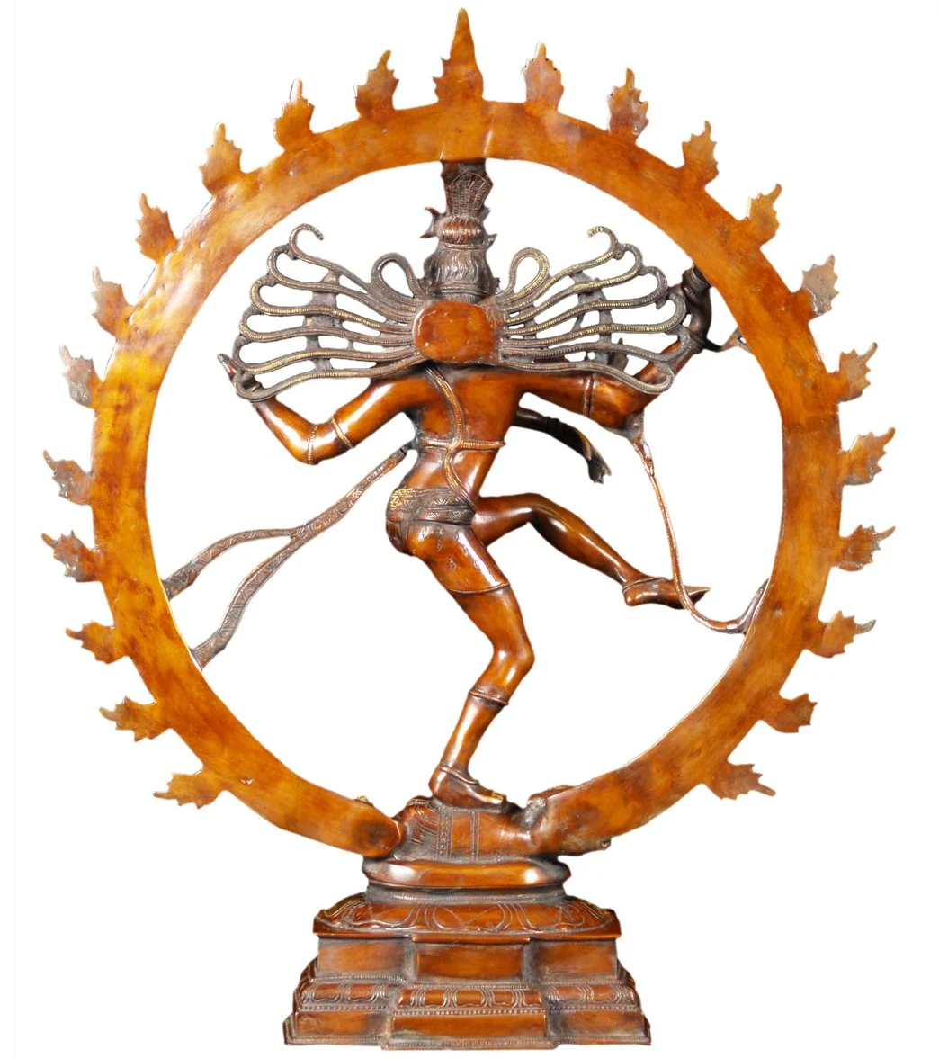 Lotus Sculpture Brass Nataraja Dancing Shiva Sculpture 25.5" - Image 4