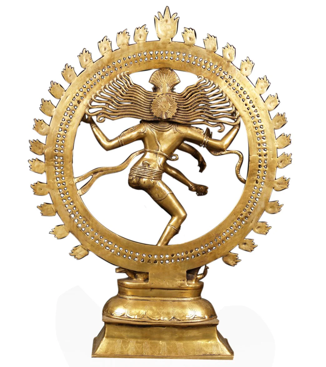 Lotus Sculpture Brass Polished Nataraja Statue 41"- O - Image 4