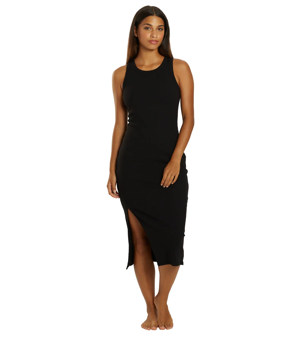 Marika Nikki Side Slit Ribbed Midi Dress - Image 7