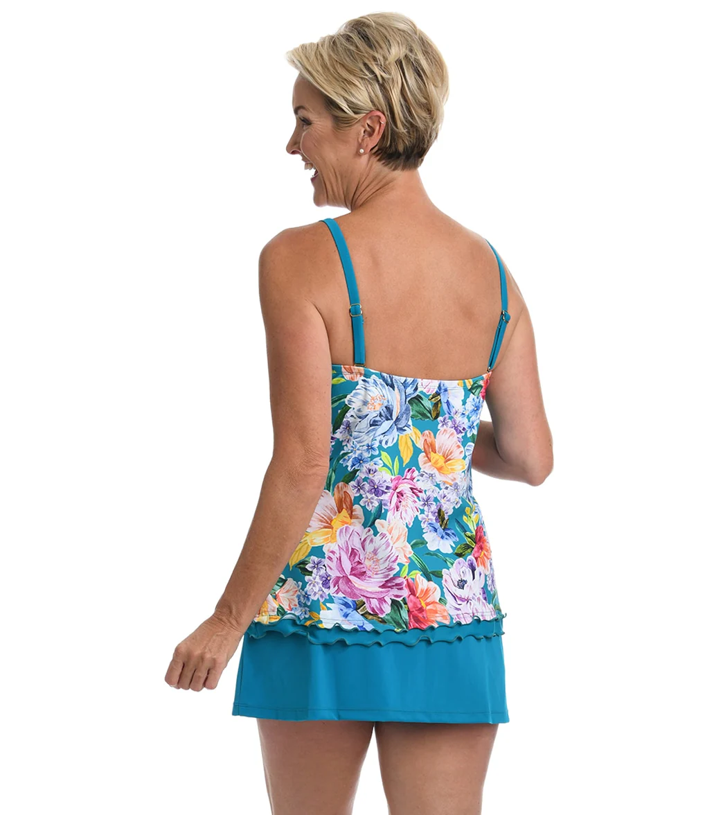 Maxine Women's English Arboretum Ruffle Tankini Top - Image 3