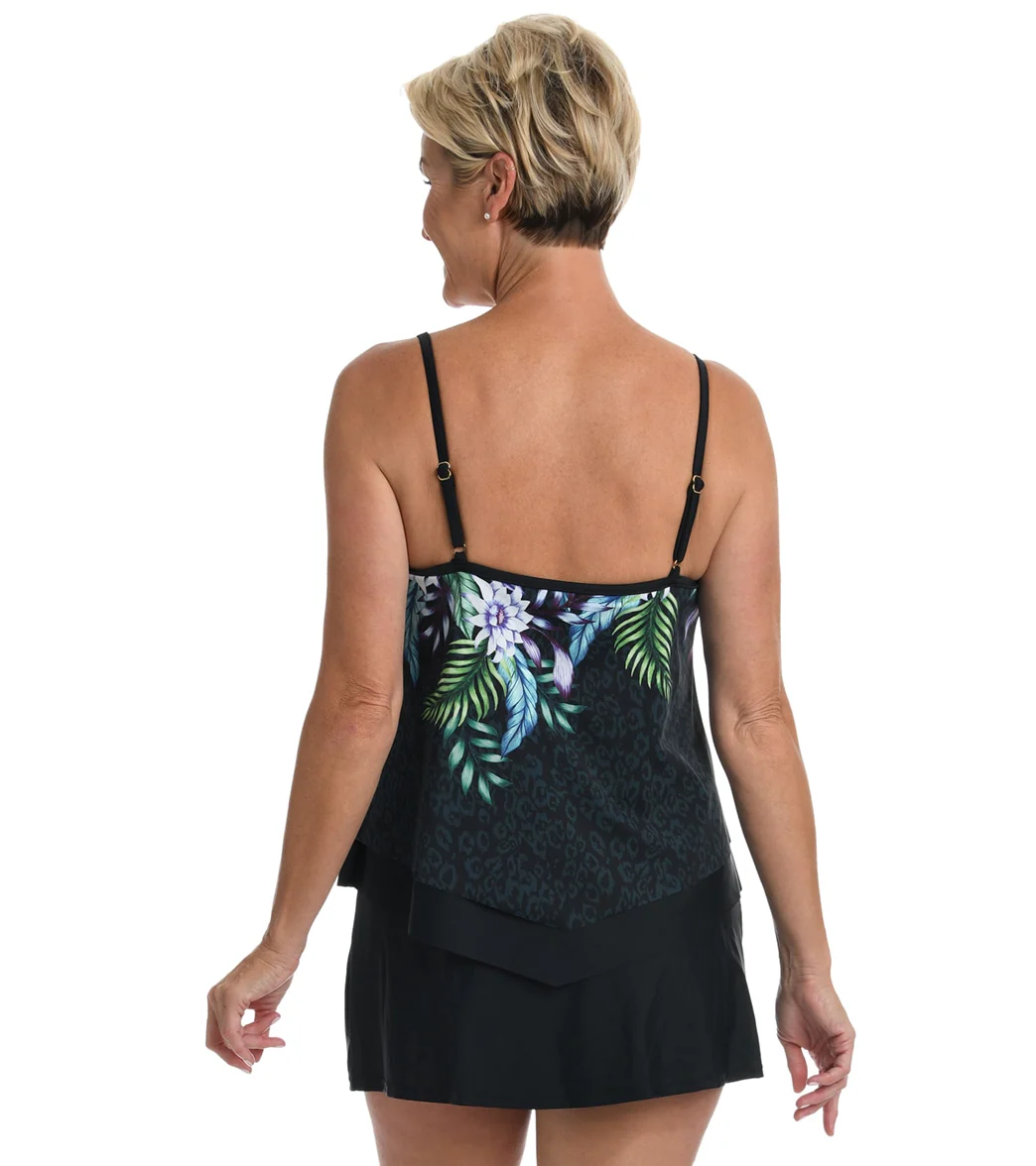 Maxine Women's Fiji Floral Flutter Tankini Top - Image 2
