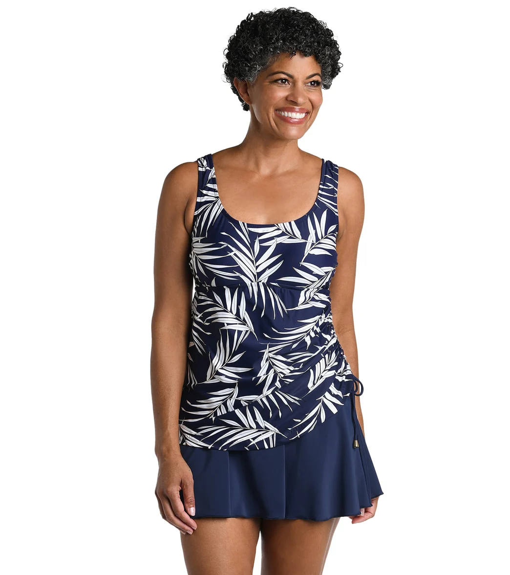 Maxine Women's Gold Leaf Adjustable Tank Swim Dress - Image 8