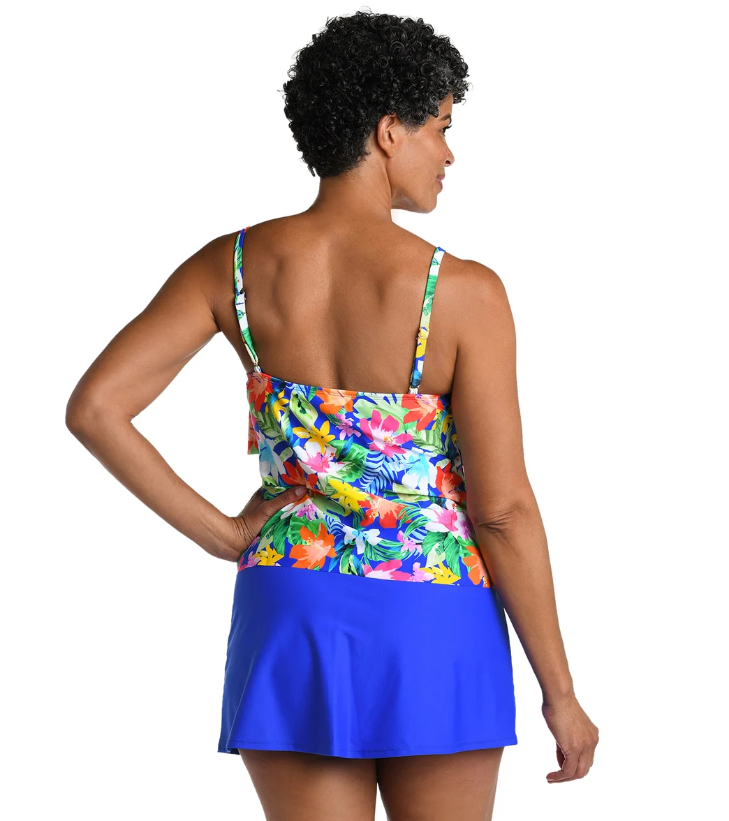 Maxine Women's Hula Holiday Double Tiered Tankini Top - Image 2