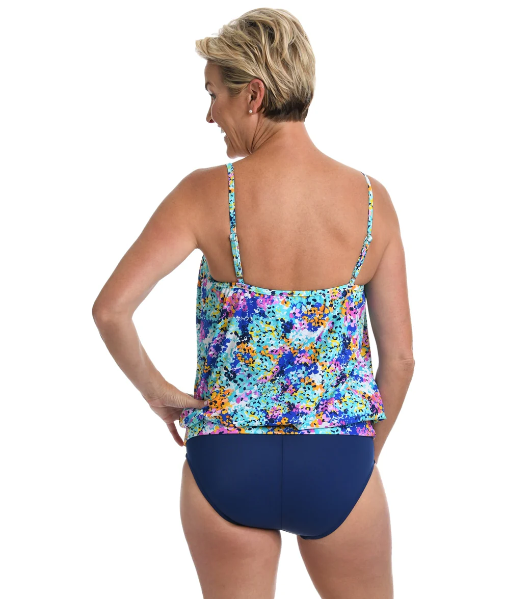 Maxine Women's Hydrangea Hills Blouson Tankini Top - Image 2